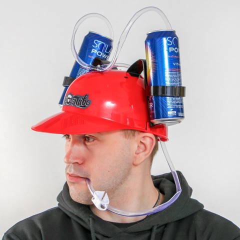 2 шт. Каска с отверстиями под банки 'Я люблю пиво'