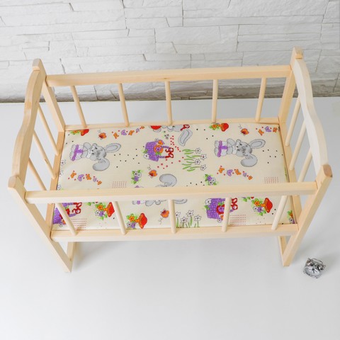 Кровать - качалка для кукол, большая, 50x30x45 см