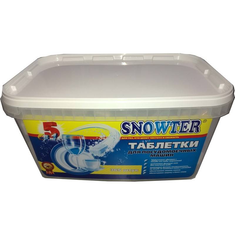 

Таблетки для посудомоечных машин Snowter 5 в 1 (365 штук в уп) 760905
