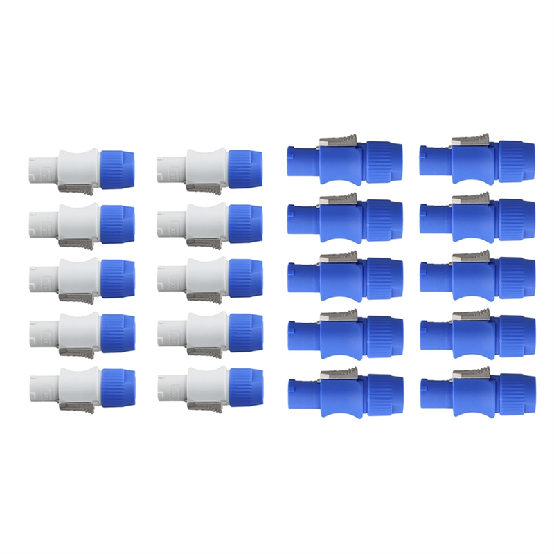 

20шт 3-контактный штекерный разъем Powercon Для ввода сигнала для сценического освещения Для питания света