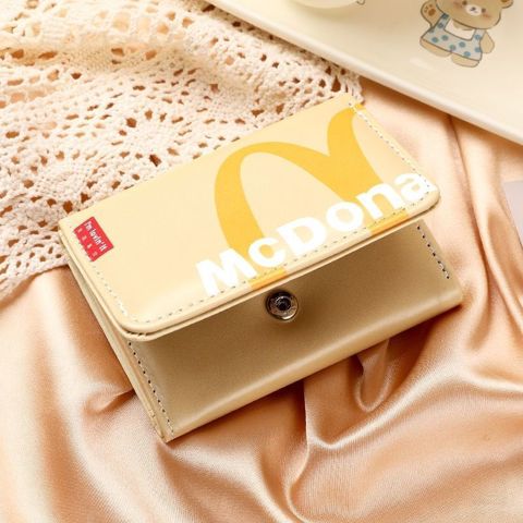 Cartoon coin purse Короткий КошелеК McDonald's ПоПулярный В TikTok КомпаКтная Складная Сумка-органайзер Большой Вместимости Для 
