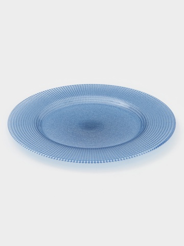 2 шт. Тарелка подстановочная WY, d33 см, стекло, голубая