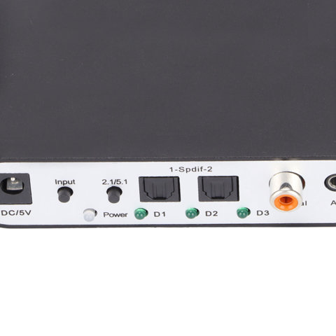 5.1 Цифровой звуковой декодер Конвертер Стерео SPDIF Коаксиальный AUX в 6 RCA Аудио декодер Конвертер для телевизора Домашнего кинотеатра