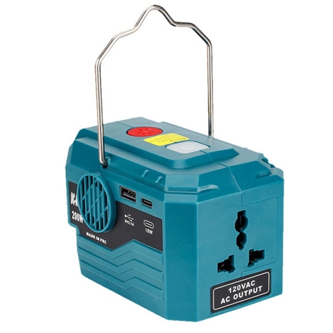 Инвертор питания литий-ионной батареи 200 Вт для Makita 18 в В переменного тока 120 В, инвертор источника питания с аналогичной работой, выход USB Type-C