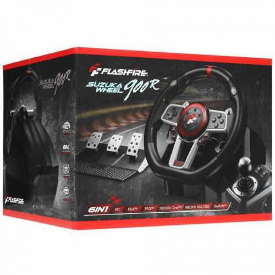 Игровой руль FlashFire Suzuka ES900R черный | AliExpress