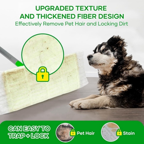 100 Шт Сухих подметальных салфеток для швабры Swiffer Sweeper, Наполнители для сухой швабры Swiffer Dry Sweeper, Для мытья полов