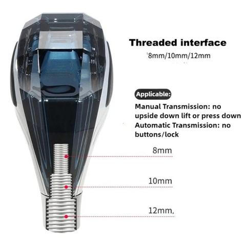 Универсальный автомобильный модифицированный Рычаг ручки переключения передач с многоцветной светодиодной подсветкой- Хрустальный блок управления автоматической коробкой передач в стиле Гандбола