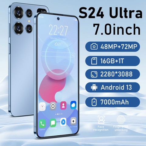 S24 Ultra В Наличии Новый Модельный Кросс-бодерный Смартфон Android 16+1TG ВнешнеторгоВое Универсальное Устройство ИсточнИк