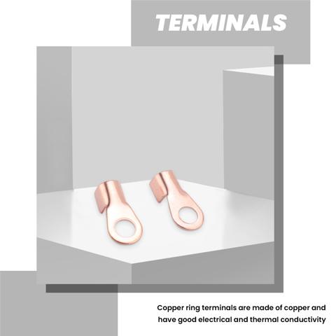 Комплект для обжима проводов с медными кольцевыми наконечниками открытого типа OT 10A 20A 30A 40A 50A (в упаковке 70 штук)