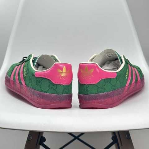 adidas gazelle silver green womens Gucci x Adidas Gazelle Beige GG Monogram