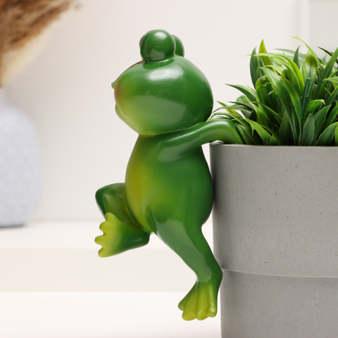 3 шт. Фигурка для флорариума TAKE IT EASY 'Лягушка Бряк', декор на кашпо, 10x8x19 см