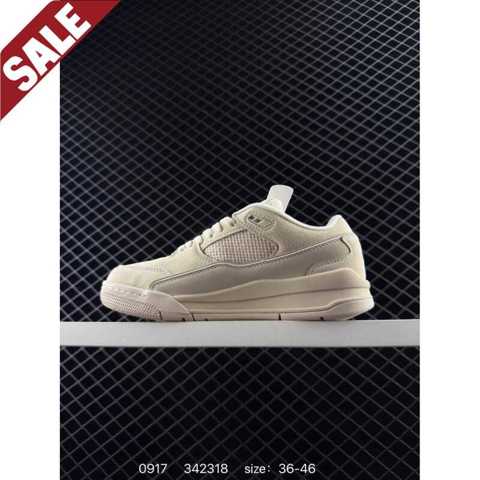 Air Jordan 4 Retro Flight Court Low топ бежевый AJ4 Джордан 4-е поколение AJ4 Qiao 4 low bang белый Известный Обувь кроссовки