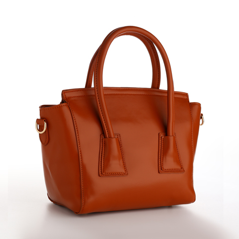 Сумка женская мессенджер на магните, 35x15x23 см, рыжая