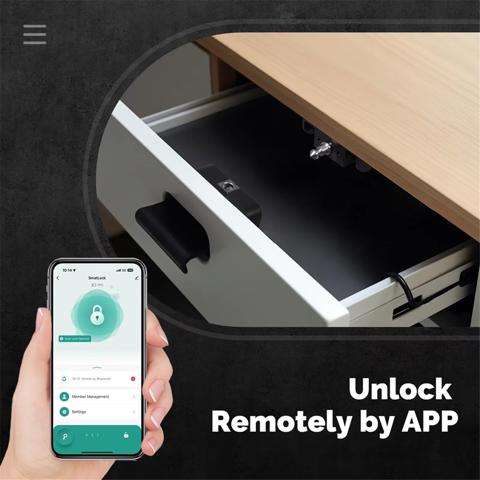 Tuya Bluetooth Smart Wood Cabinet Lock App Приложение для блокировки деревянного шкафа Дистанционное управление Мониторинг Бесключевой разблокировки IC-карты Дверной Шкафчик Мебельный ящик