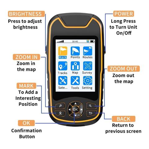 Прочный и Водонепроницаемый GPS-навигатор A8 для пеших походов, портативный спутниковый GPS-навигатор с поддержкой нескольких GNSS