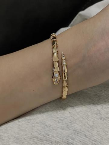 Браслет-змея BVLGARI новинка 2026 золото серебро латунь изысканный дизайн ручная работа стильный аксессуар