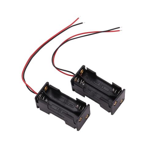 Черный 2-слойный держатель аккумуляторов 4х1,5V AAA 2 шт.