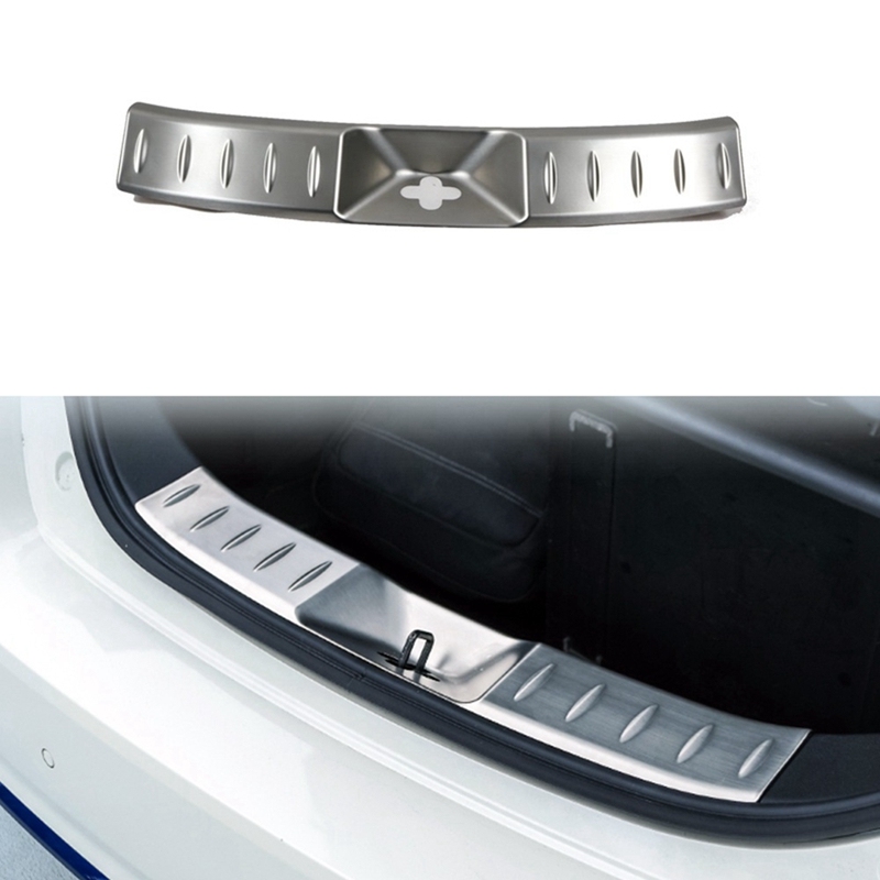 

1 шт. Автомобильный задний бампер, Внутренняя накладка на порог, защитная крышка, Отделка, наклейка, Сменные аксессуары для Nissan Leaf ZE1 2017 2018 2019