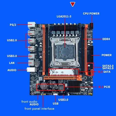 Материнская плата X99 B85 LGA2011-3 4X DDR4 REG ECC RAM M.2 PCIE SATA3.0 Настольная материнская плата для процессора E5 2650V3 2680V3 2620V3