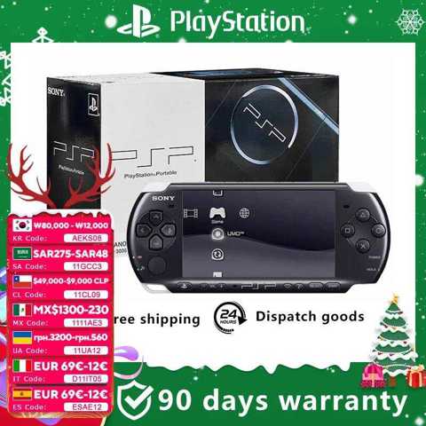 копия 1: 1 Sony Original PSP 3000 PSP-3006 PlayStation Portable Handheld Arcade Game Console +Free Games Christmas Gift