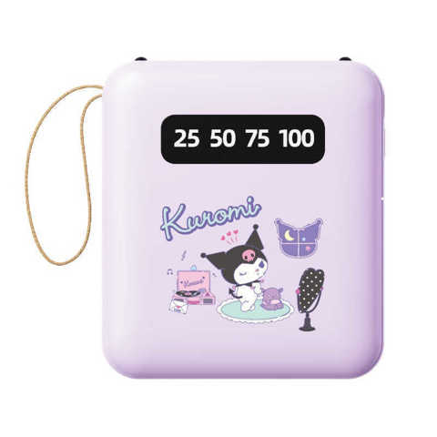 2025 Новый Sanrio Kuromi Встроенный Кабель 3C Сертифицированный K16 Супер Быстрая Зарядка Ультра Большая Емкость Power Bank
