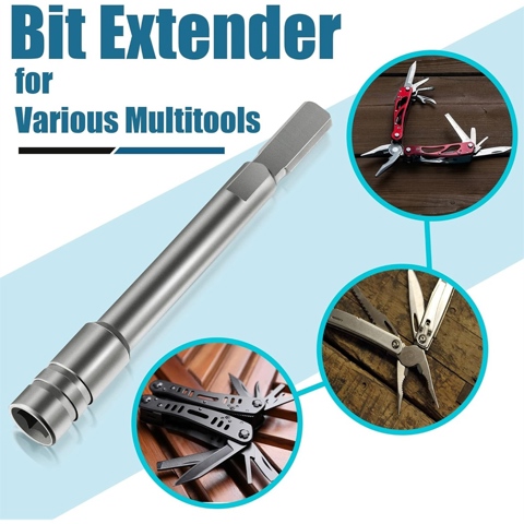 Насадка-удлинитель для мультитула с плоской ручкой из 2-х комплектов 1/4-дюймового сверла для более удобного использования в качестве дополнительного оборудования