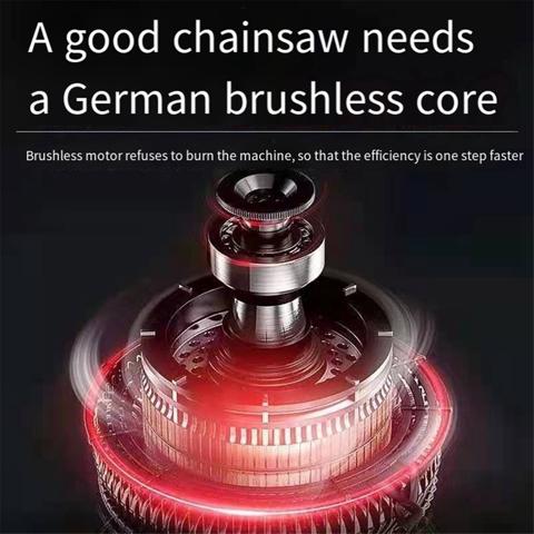 Модернизация беспроводной электрической бензопилы Замена бесщеточного двигателя на цепную пилу с одной рукой