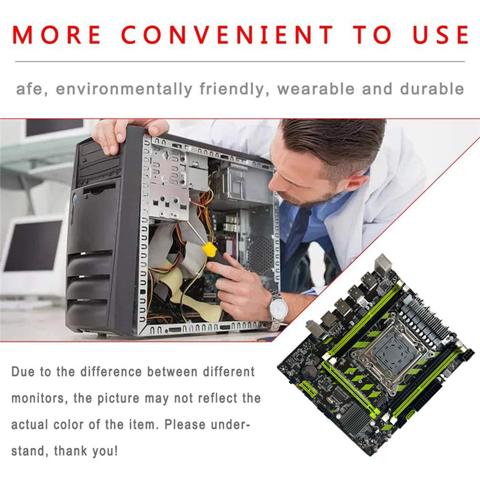 Материнская плата X79G + Кабель SATA + Панель LGA2011 4XDDR3 RECC слот M.2 NVME PCI-E X16 6XUSB2.0 SATA3.0 Серверная игровая материнская плата