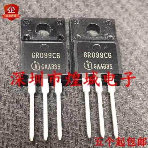 10pcs/lot Stok / Lot 6R099C6 IPA60R099C6 TO - 220F 600V38A