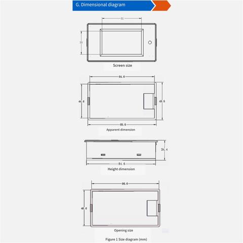 Цифровой мультиметр DC6.5-100V 0-100A