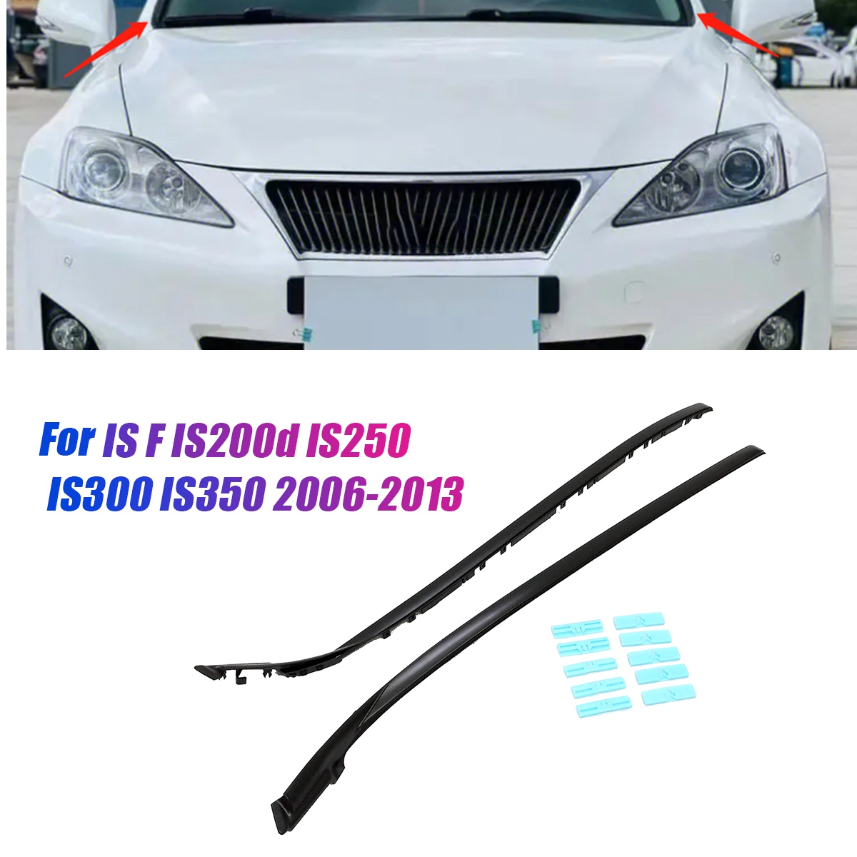 

Защитные накладки на стойки лобового стекла для Lexus IS F IS200D IS250 IS300 IS350 06-13