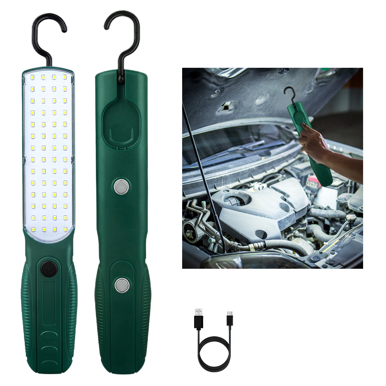 

Перезаряжаемая светодиодная лампа SMD LED для экстренного ремонта автомобиля в ночное время