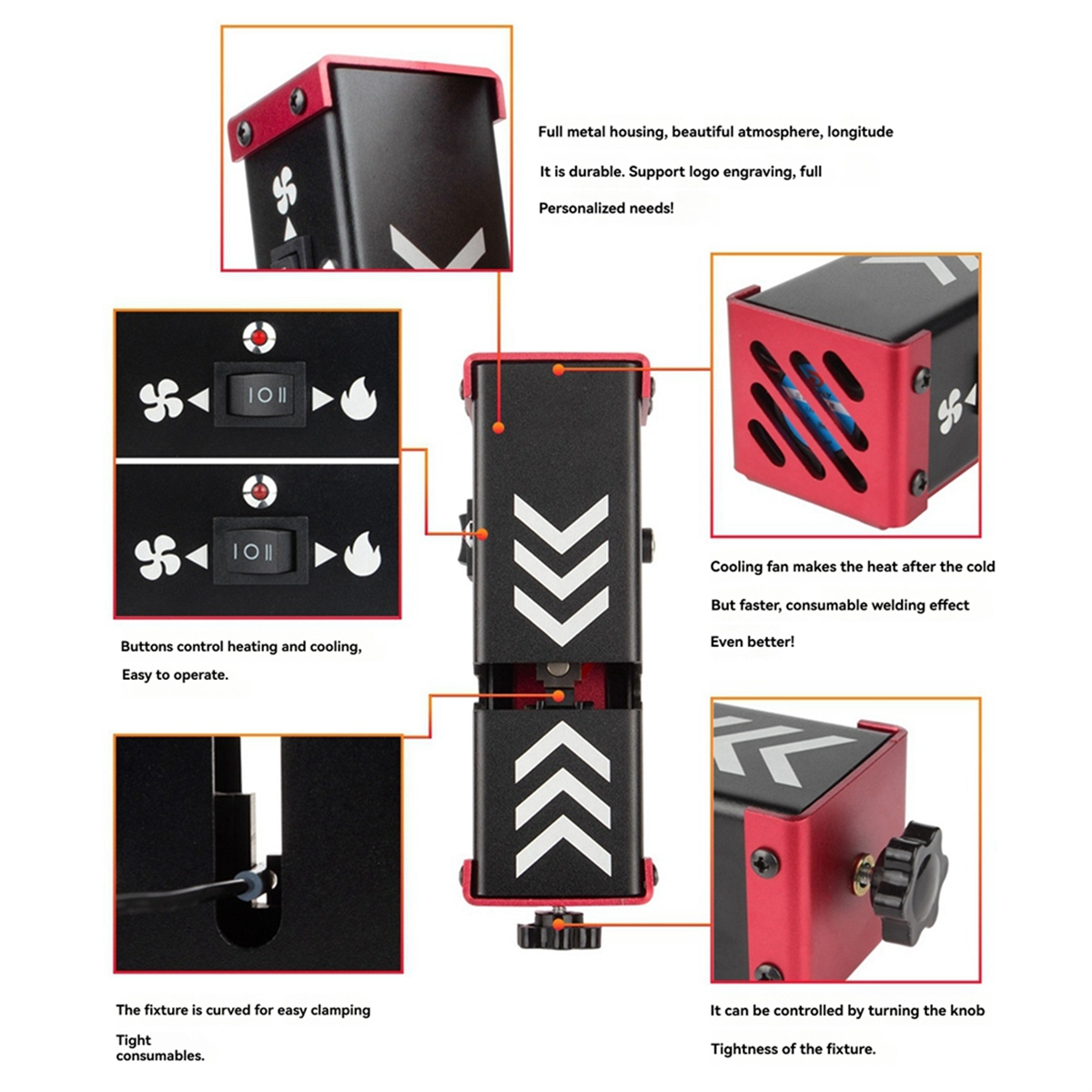 

Сварщик нити для 3D-принтера, сварочный аппарат, нить 1,75 мм, эффективный сварочный столярный зажим, инструмент для PLA/ABS/PETG/PA/PC, британская вилка