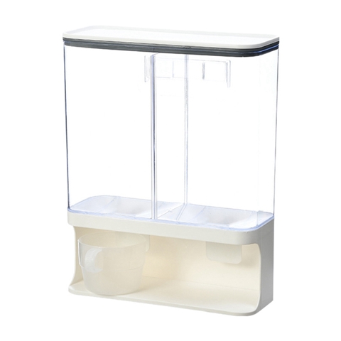 Прозрачный диспенсер для риса Настенные Контейнеры для хранения риса Кухонный Органайзер для зерна Герметичное кухонное хранилище