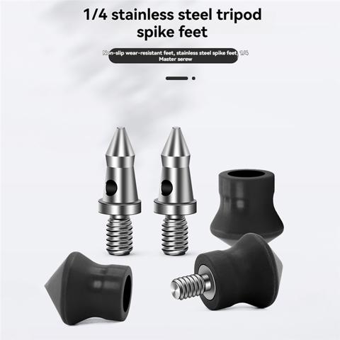 3шт Универсальный Набор шипов для ножек штатива с резьбой 1/4 дюйма Ножки-моноподы для штатива из нержавеющей стали, запасные части для ножек