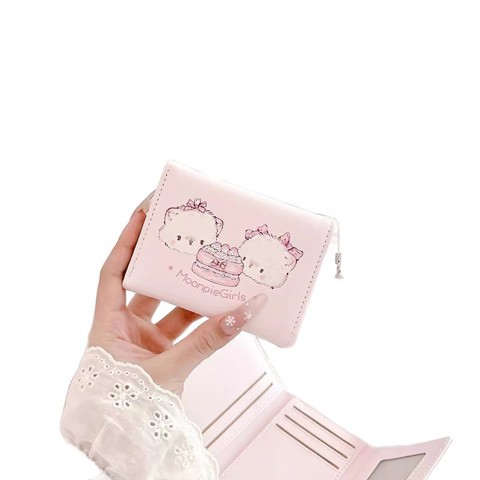 Cartoon coin purse Кошелек Mikko МультяшныМ Дизайном Женщин Милый КомпаКтный С Большим ОбъемОм МножествоМ Отделений Карт Складно