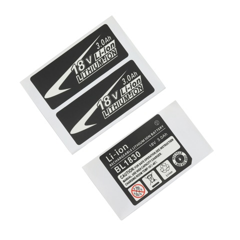 10 Комплектов этикеток BL1830 для литий-ионного аккумулятора емкостью 18 В 3,0 Ач, подходящих для логотипа Makita 18V Battery