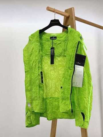 Stone Island Spring Nylon Zip Hooded Jacket Green Note Tall And Weight