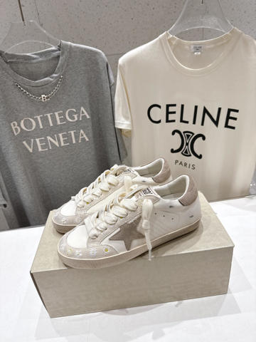 Кроссовки Golden Goose Deluxe Brand в стиле состаренный кеды дышащие унисекс кожаные с вставкой 3.5см