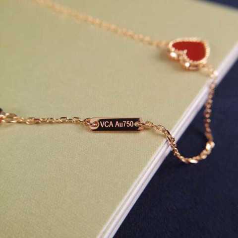 копия 1: 1 Высококачественная реплика браслета Van Cleef & Arpels в форме сердца, оригинального качества, сопоставимая с подлинн
