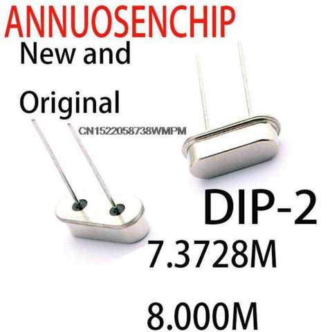 100PCS New And Original Crystal Oscillator HC-49S DIP-2 3.579545M 4.000M 4.096M 6.000M 7.3728M 8.000M 10.000M 11.0592M 12.000M