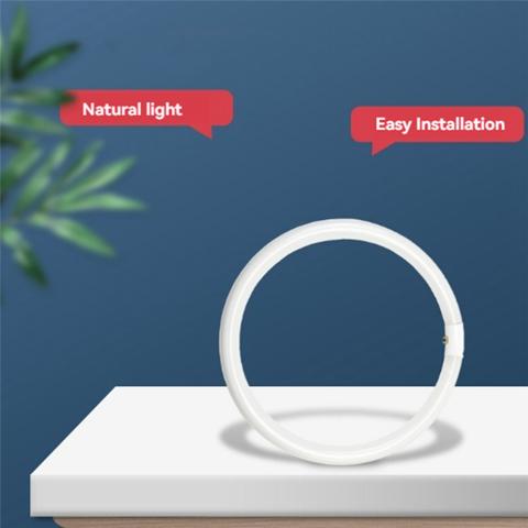 2шт Круглая люминесцентная лампа FC8T9/CW, 8-дюймовая круглая лампа T9 мощностью 22 Вт, замена круглых ламп накаливания для круглого потолочного светильника