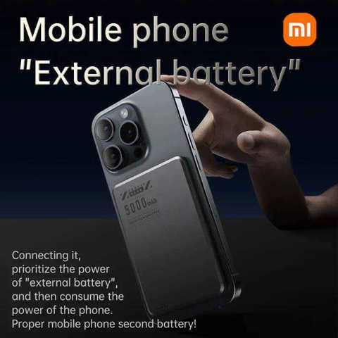 5000 мАч тонкий портативный зарядник Power Bank Qi магнитный беспроводной супербыстрый для iPhone