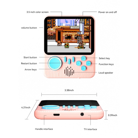 Ретро-игровая консоль G7 со встроенным 666-игровым 3,5-дюймовым экраном, AV-выходом, карманным геймпадом, контроллером для портативных игровых плееров