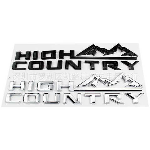заднюю Наклейка с логотипом дверь на HIGH COUNTRY для Chevrolet Silverado