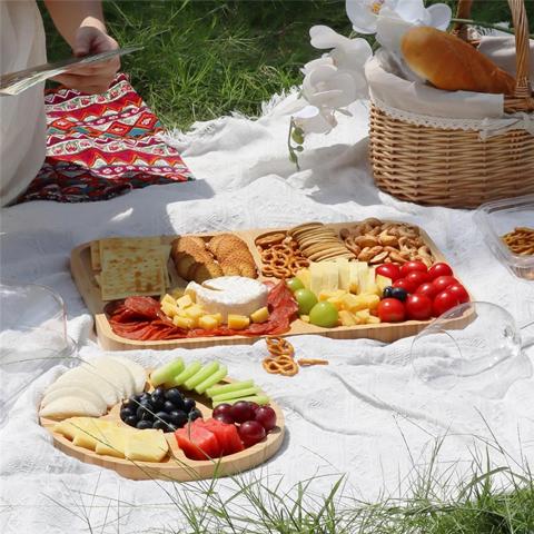 Переносная сырная доска для путешествий Доска для нарезки мяса с прозрачной Крышкой Коробки Разделочные доски для Кухни