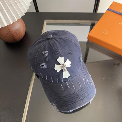 Кепка Chrome Hearts  винтажный потертый дизайн  свободный стиль  повседневная бейсболка  мода 2026