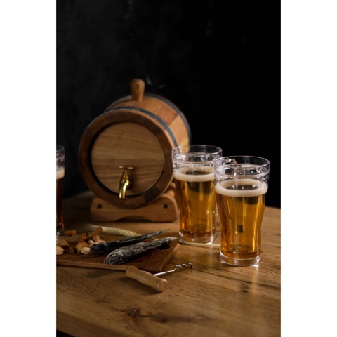 4 шт. Кружка для пива охлаждающая, 420 мл, пластик, прозрачная