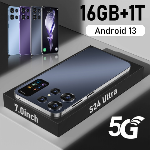 S24 Ultra В Наличии Новый Модельный Кросс-бодерный Смартфон Android 16+1TG ВнешнеторгоВое Универсальное Устройство ИсточнИк