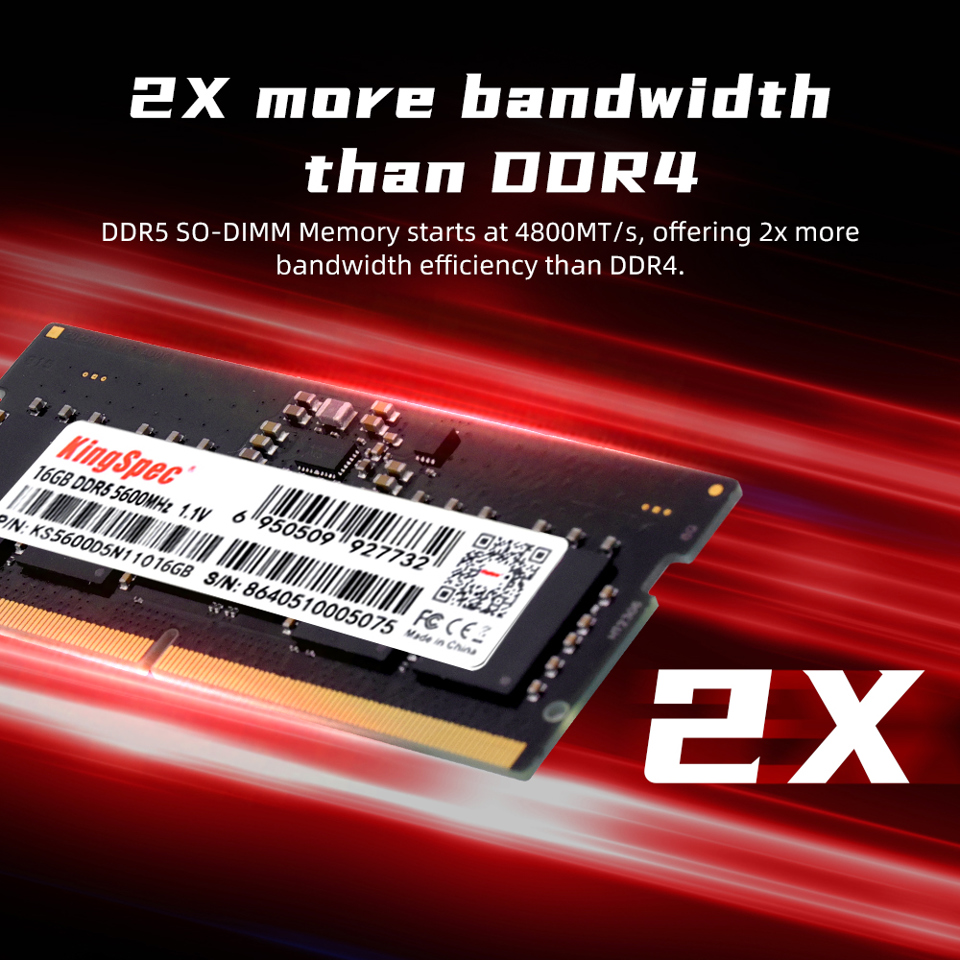 KingSpec DDR5 4800MHz 5600MHz Memory Ram DDR4 8GB 16GB 3200MHz
